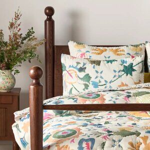 NWT ANTHROPOLOGIE Sawyer KING Printed Cotton Voile Pillow Shams Set of 2 FLORAL